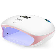 УФ лампа UV+LED SUNUV SUN 4S для сушіння гелю і гель лаку зі з'ємним дном (pink), фото 2
