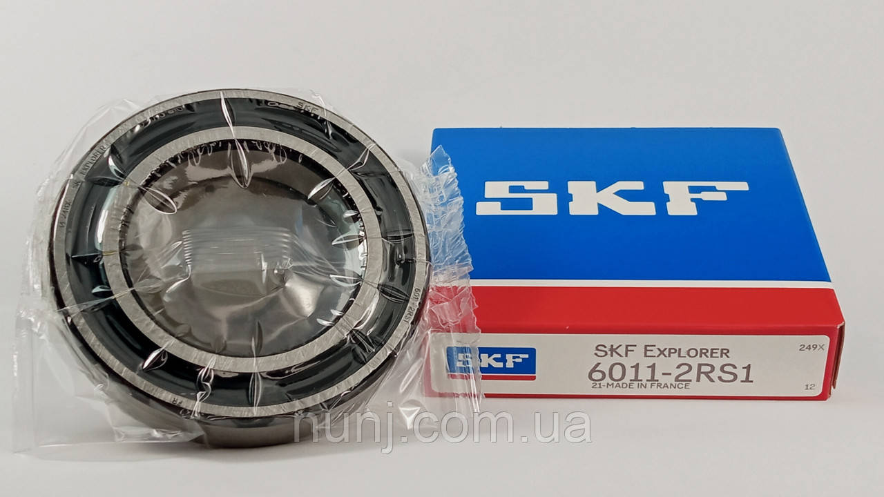 Підшипник 6011-2RS SKF (180111) розміри: 55*90*18 кульковий радіальний закритий, фото 1
