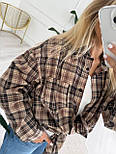 Жіноча картата сорочка на ґудзиках вільного фасону (р. 42-46) 14131098, фото 3
