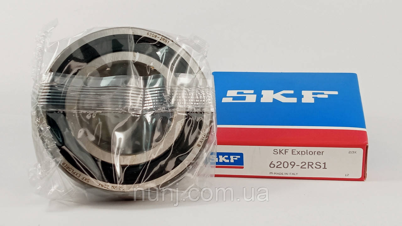 Підшипник 6209-2RS SKF (180209) розміри: 45*85*19 кульковий радіальний закритий, фото 1