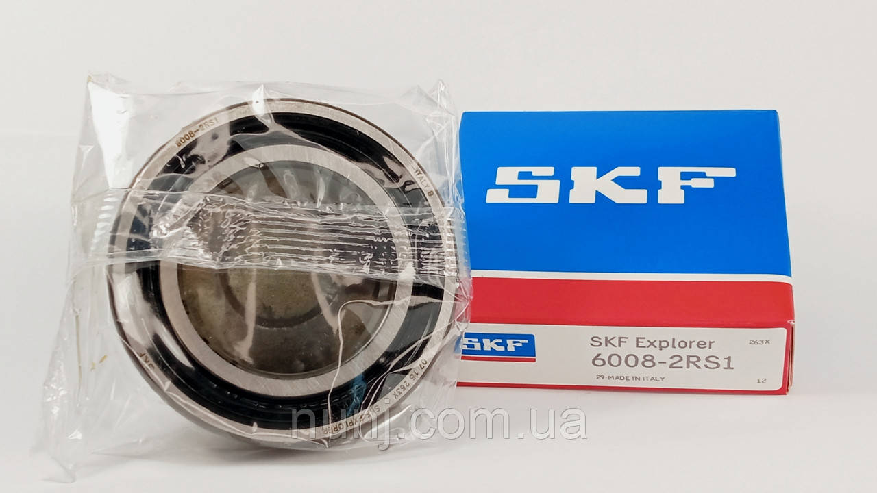 Підшипник 6008-2RS SKF (180108) розміри: 40*68*15 кульковий радіальний закритий, фото 1