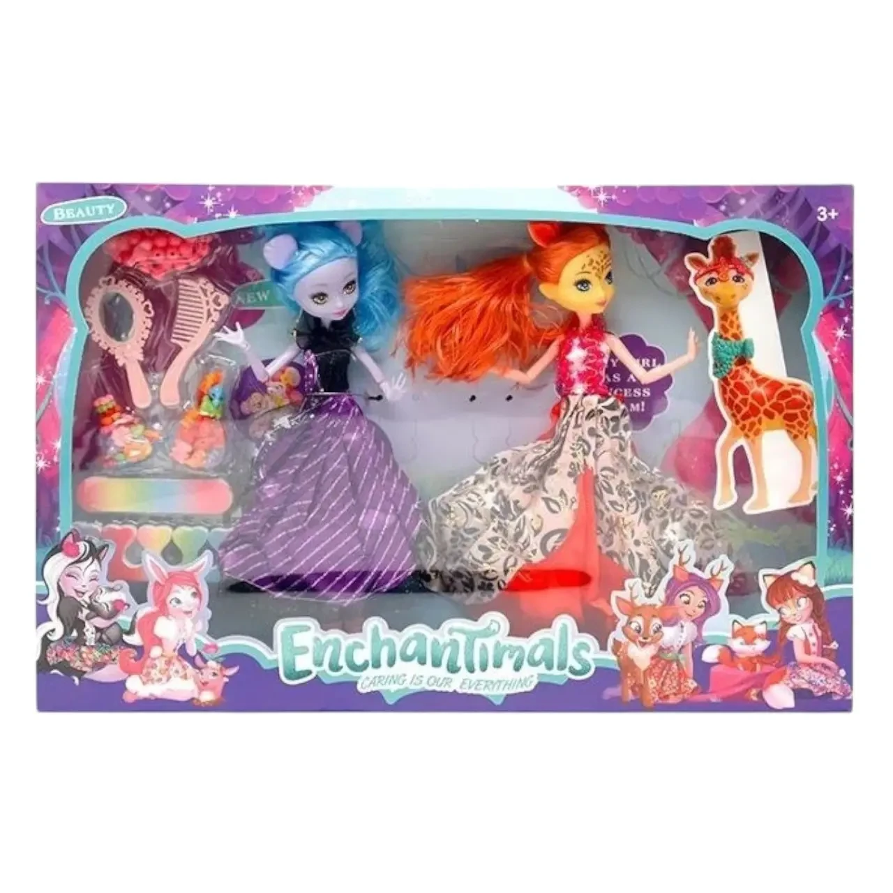 Набір ляльок Enchantimals (2 ляльки, аксесуари, в коробці) LK 1377, фото 1