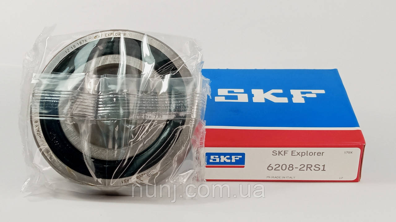 Підшипник 6208-2RS SKF (180208) розміри: 40*80*18 кульковий радіальний закритий, фото 1