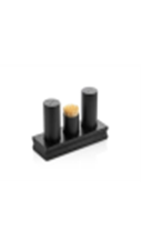 VARAN Набір для солі, перцю та зубочисток чорного кольору