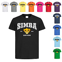 Чорна дитяча футболка Король лев Simba (11-18-12)
