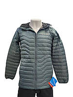 Чоловіча куртка Columbia з технологією тримання тепла, з капюшоном, стьобана, бірюзового кольору, розмір S