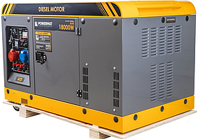 Електрогенератор дизельний промисловий 400В-18кВт/230В-6кВт Powermat PM1227 дизельний генератор riven