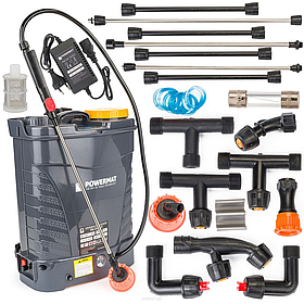 Обприскувач акумуляторний 16 л, 12 В, 15 Аг Powermat PM0748 обприскувач акумуляторний riven