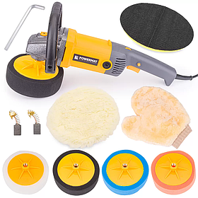 Машини полірувальні 2600 Вт, 180 мм Powermat PM0910 машина полірувальна riven