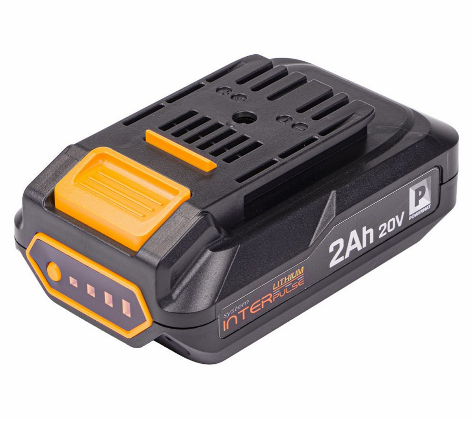 Батарея літій-іонна 20 В, 2 Аг Powermat PM0757 акумулятор для електроінструментів riven, фото 1