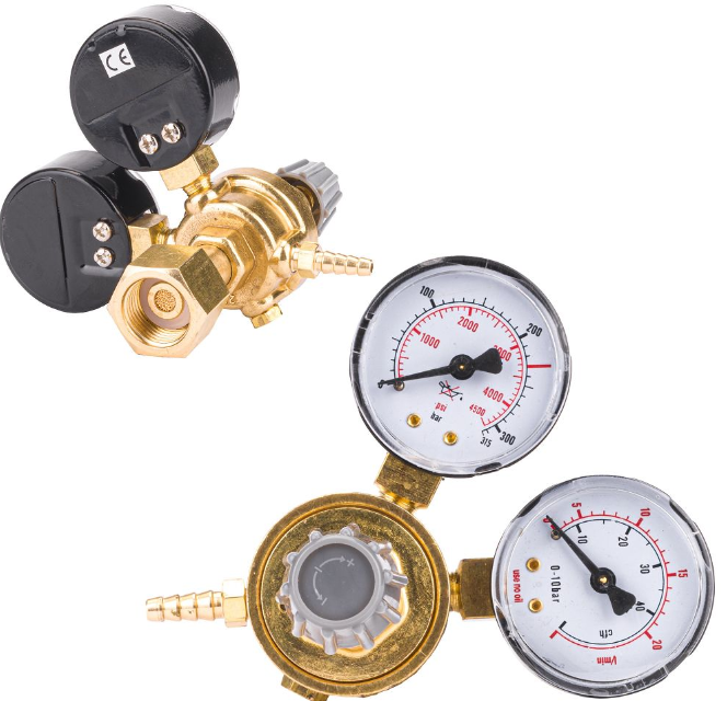 Редуктор тиску CO2 і аргону Powermat PM0195 0,5-10бар al riven, фото 1