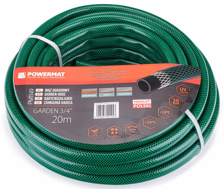 Садовый шланг 3/4" 20М Powermat PM-PM1149 al riven, фото 1