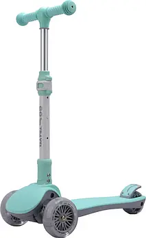 Самокат триколісний дитячий GO Travel (складний, колеса РU, що світяться) LS308MT М'ятний