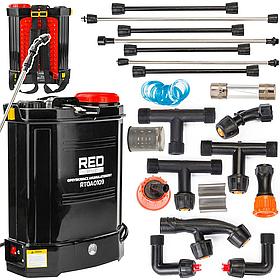 Обприскувач акумуляторний 16л, 12В, 1,2A Red Technic RTOA0109 акумуляторний обприскувач riven