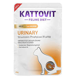 Kattovit Veterinary (Каттовіт Ветеринарі) Urinary Chicken - Вологий лікувальний корм для котів із захворюваннями нижніх
