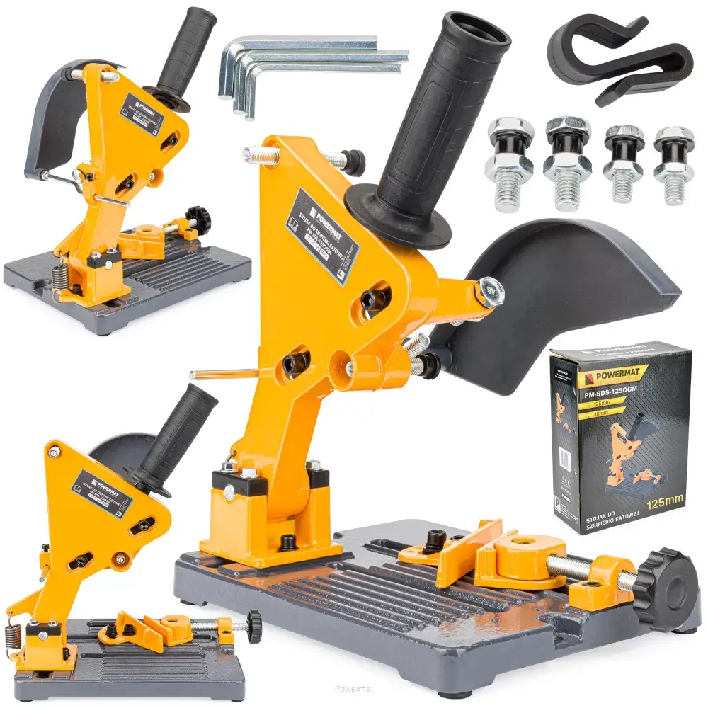 Стійка для кутової шліфувальної машини 115 - 125 мм Powermat PM0905 підставка для болгарки riven, фото 1