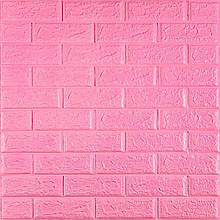 3D панель самоклеюча 700х770х5мм цегла Рожевий (004-5) SW-00000143