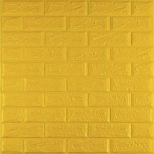 3D панель самоклеюча 700х770х5мм цегла Жовтий (010-5) SW-00000146