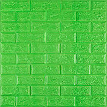 3D панель самоклеюча 700х770х5мм цегла Зелений (013-5) SW-00000149