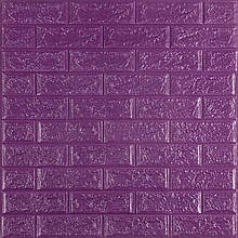 3D панель самоклеюча 700х770х5мм цегла Фіолетова (016-5) SW-00000150