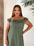 Літнє коротке плаття з прошви з воланом внизу (р.44-54). Арт-2816/2, фото 3