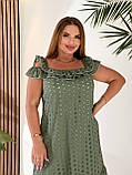Літнє коротке плаття з прошви з воланом внизу (р.44-54). Арт-2816/2, фото 4