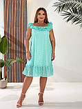 Літнє коротке плаття з прошви з воланом внизу (р.44-54). Арт-2816/2, фото 6