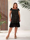 Літнє коротке плаття з прошви з воланом внизу (р.44-54). Арт-2816/2, фото 9