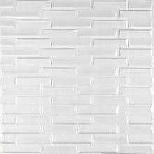 3D панель самоклеюча кладка 770х700х5мм Біла (031) SW-00000167