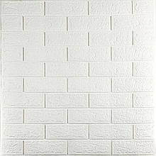 3D панель самоклеюча 700х770х3мм цегла Біла (001-3) SW-00000174
