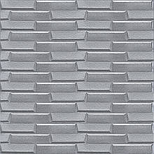 3D панель самоклеюча кладка 770х700х5мм Срібло (034) SW-00000217