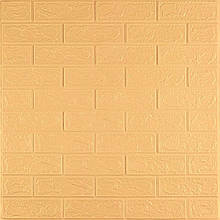 3D панель самоклеюча 700х770х3мм цегла Жовто-пісочна (009-3) SW-00000229