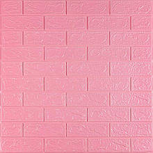 3D панель самоклеюча 700х770х3мм цегла Рожевий (004-3) SW-00000231