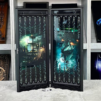 Нарди скляні Роза вітрів з вітрильником — стильний подарунок з можливістю персоналізації