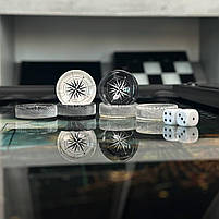 Нарди скляні Роза вітрів з вітрильником — стильний подарунок з можливістю персоналізації, фото 7