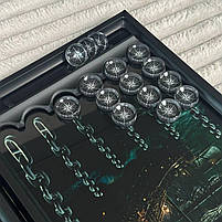 Нарди скляні Роза вітрів з вітрильником — стильний подарунок з можливістю персоналізації, фото 8