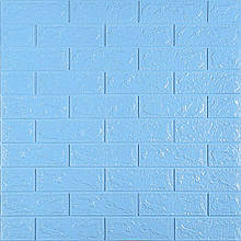 3D панель самоклеюча 700х770х5мм цегла Блакитна (005-5) SW-00000297