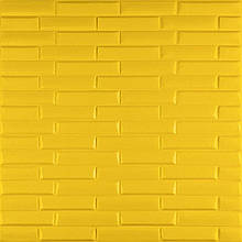 3D панель самоклеюча кладка 700х770х7мм Жовта (037) SW-00000302