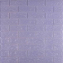 3D панель самоклеюча 700х770х3мм цегла Світло - фіолетова (015-3) SW-00000574