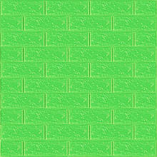 3D панель самоклеюча 700х770х3мм цегла Зелена (013-3) SW-00000639
