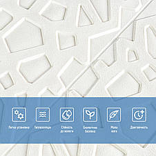 Самоклеюча декоративна настінно-стельова 3D панель 700х700х6,5мм Павутина (115) SW-00000007, фото 3