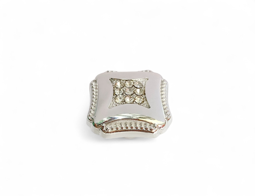 Ручка-кнопка Luxury Crystal сучасна класика з кристалами 162-00 Silver срібло, фото 1