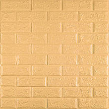 3D панель самоклеюча 700х770х5мм цегла Жовто-пісочний (009-5) SW-00000028
