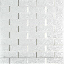 3D панель самоклеюча 700х770х5мм цегла Білий (001-5) SW-00000029