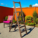 Дерев'яна драбина Стінгер на 5 сходинок з вільхи висока, міцна, розкладна полісандр, фото 5