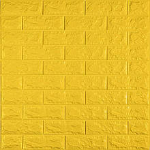 3D панель самоклеюча 700х770х7мм цегла Жовтий (010-7) SW-00000049