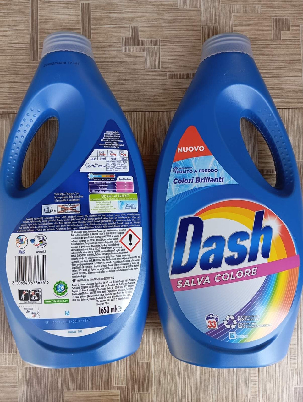 Гель для прання Італійський DASH COLOR для КОЛЬОРОВИХ РЕЧЕЙ 1.65л 33 прання, фото 1