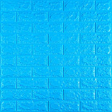 3D панель самоклеюча 700х770х7мм цегла Синій (003-7) SW-00000060