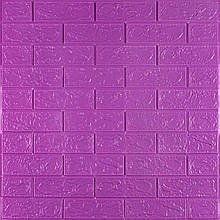 3D панель самоклеюча 700х770х3мм цегла Пурпурна (014-3) SW-00000863