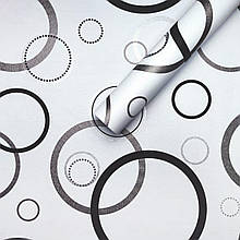 Самоклеюча плівка 0,45х10м х 0,07мм Срібні круги SW-00001201